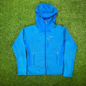 MOUNTAIN HARDWEAR Polartec WOMENS SOFT SHELL JACKET Blue S Full Zip